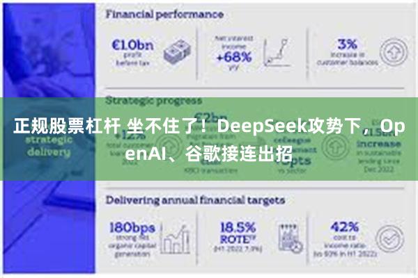 正规股票杠杆 坐不住了！DeepSeek攻势下，OpenAI、谷歌接连出招